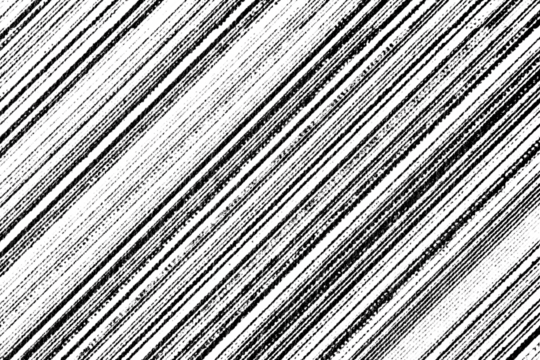Macro halftone of dense diagonal scratch speed lines, rough black ink streaks on a transparent background. - Powered by Adobe