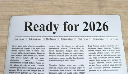 A newspaper with the headline Ready for 2026
