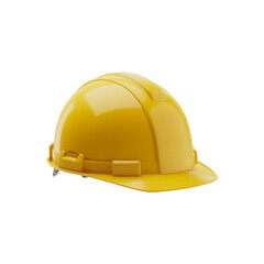 Yellow hard hat safety helmet for construction industry workers Overlay PNG isolated on Transparent Background