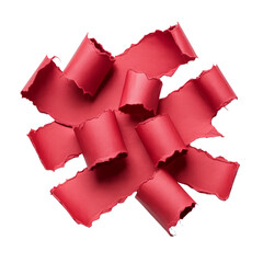Red torn ripped paper dialogue box concept paper graphics cardboard Overlay PNG isolated on Transparent Background
