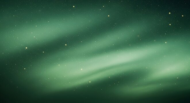 Fototapeta Emerald radiance, celestial patterns with luminous starlight essence