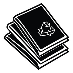 Recycled paper notebooks silhouette