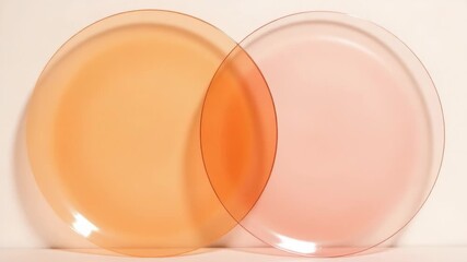Video Two ceramic plates sitting together on a table or shelf, potentially as part of a decorative arrangement