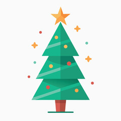 Obraz premium christmas tree vector illustration