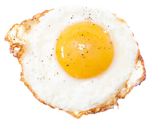fried egg on a white background