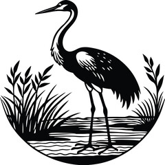 Fototapeta premium heron on the beach