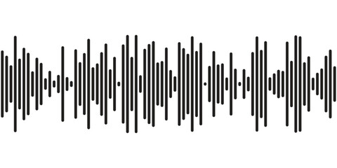 Minimalist Isolated sound wave audio vector eps10