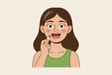 Woman applying lipstick beauty makeup tutorial cosmetic product tips