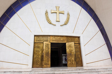 The &lsquo;Resurrection of Christ&rsquo; Cathedral rises with grace in the heart of Tirana, Albania, a modern symbol of faith, hope and spiritual renewal.
