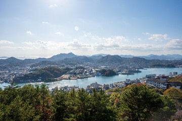 日本の広島県尾道市のとても美しい風景