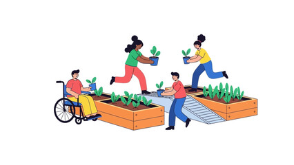 Fostering Accessible Community Gardens with Inclusive Universal Design for Diverse Teams