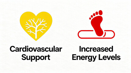 Heart care empowerment element, representing the health concept of cardiovascular support and energy enhancement, suitable for health care promotional materials.
