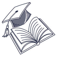 cartoon icons about education, white background. eps