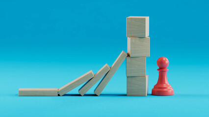 Red Pawn Beside Tower: Representing Protection Against Vulnerability