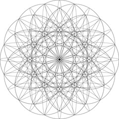 sacred geometry pattern, symbol, vector design element