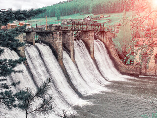 Dam built in 1909 on the Bolshaya Satka River