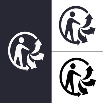 TRIMAN THREE ARROWS VECTOR ICON SIGN