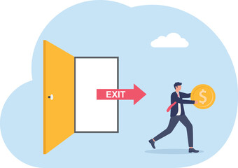 illustrating earning investment profits from trading on her device
