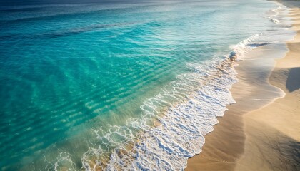 Vast Blue Ocean Shoreline with Gentle Waves and Sandy Beach Under Bright Sky