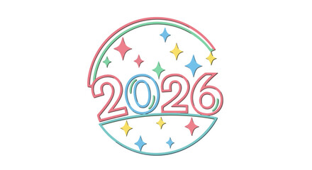 Colorful 2026 Year Celebration Design.