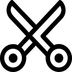 scissors icon. Thin Linear Style Design Isolated On White Background