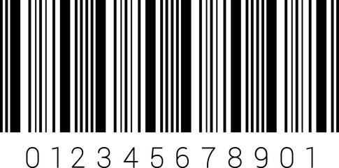 Realistic barcode. Barcode icon isolated on transparent background. Barcode illustration. Product Identification. Vector, PNG or JPG