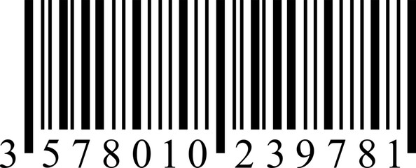 Realistic barcode. Barcode icon isolated on transparent background. Barcode illustration. Product Identification. Vector, PNG or JPG