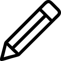 pencil shape line art icon, eps