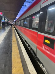 subway train in motion