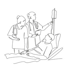 One continuous single drawing line art flat doodle doctor, medicals, hospital, health, health care,...