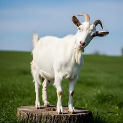 Obraz premium 하얀 염소 (유산양)