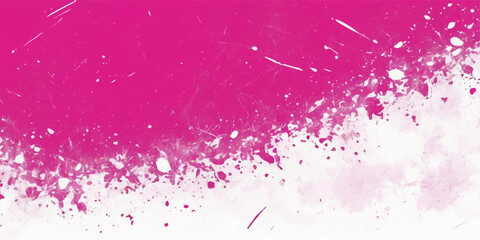 Obraz premium A watercolor splash of pink ink on a paper texture creates a vibrant art illustration with a dirty grunge pattern backdrop