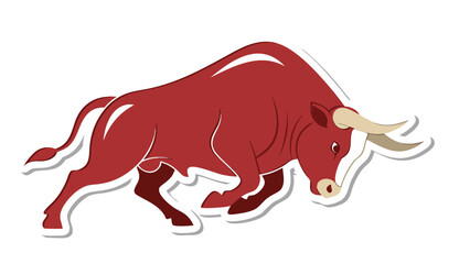 illustration of a bull