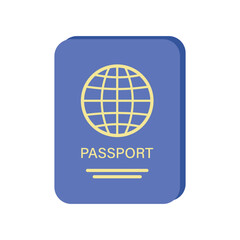 Colorful Passport with a Globe Icon Vector Illustration for Travel on White Background