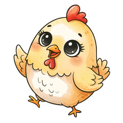 Adorable Chicken Mascot Wearing Chef Hat