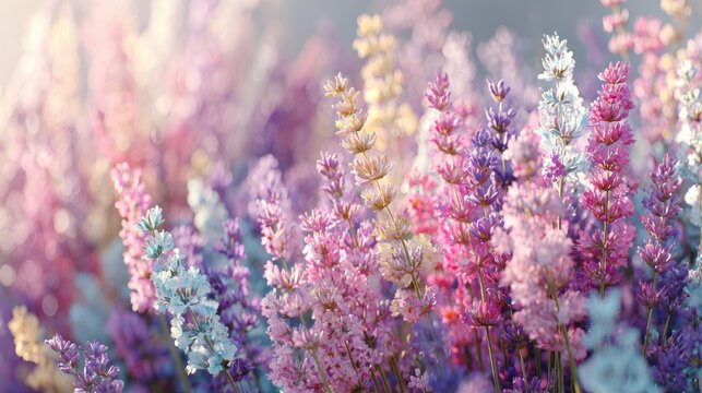 Blossom Symphony: A vibrant display of delicate wildflowers, their colorful petals creating a dreamy and artistic vision of natural beauty.