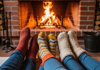Cozy Toes by the Fireplace