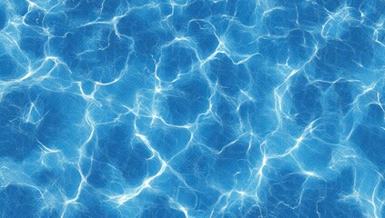 Shimmering blue water with sunlight patterns creating abstract textures and depths