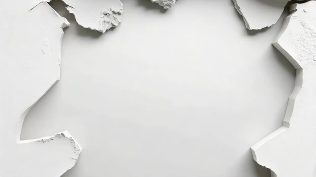 Video A small white hole in a wall with smooth edges and a flat surface