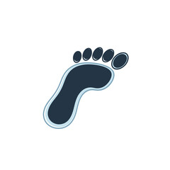 Footprint vector illustration. Barefoot print with toes for design and decoration use.