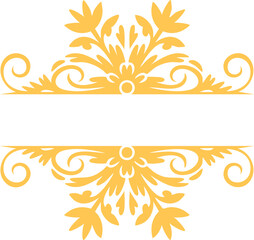 Vintage Ornamental Border Divider | Decorative Floral Flourish Frame