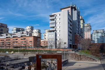 Architettura. Unit&agrave; abitative in palazzi della periferia della citt&agrave; di Torino (Italia).