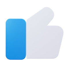 3D Thumbs Up Like Approval Icon