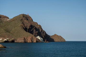 The volcanic dome of Vela Blanca, Cabo de Gata-Nijar Natural Park
