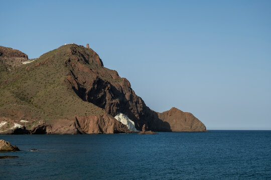 The volcanic dome of Vela Blanca, Cabo de Gata-Nijar Natural Park
