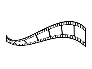 Cinema Film Strip Frames Vector Icons, Movie Photography and Picture Effect Templates