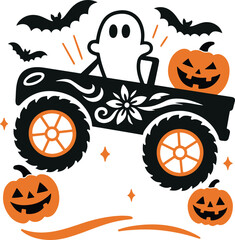 Ghost Driver Halloween Truck - Halloween Monster Truck © IAKCreatives