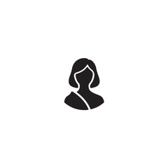 Female silhouette icon woman profile outline