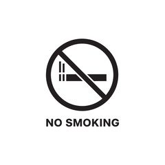 No smoking sign prohibition silhouette icon