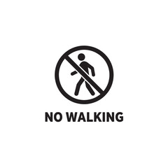 No walking sign prohibited pedestrian silhouette